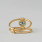 Orbit Trapiche Emerald Double Ring