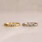 Crescent Moon Engraved Wedding Ring