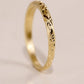Crescent Moon Engraved Wedding Ring