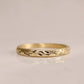 Crescent Moon Engraved Wedding Ring