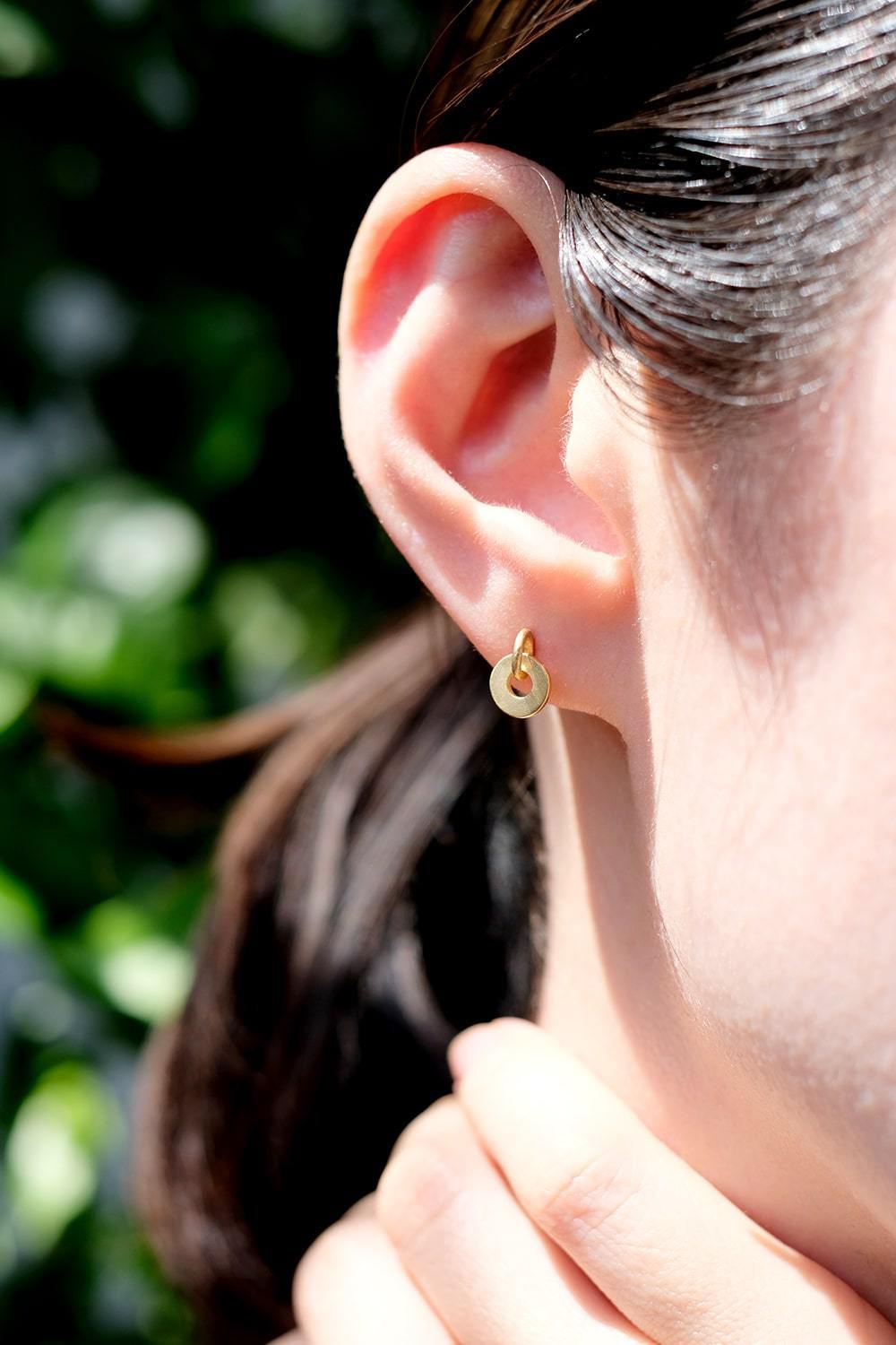 "ay" Full moon earrings-muska jewelry