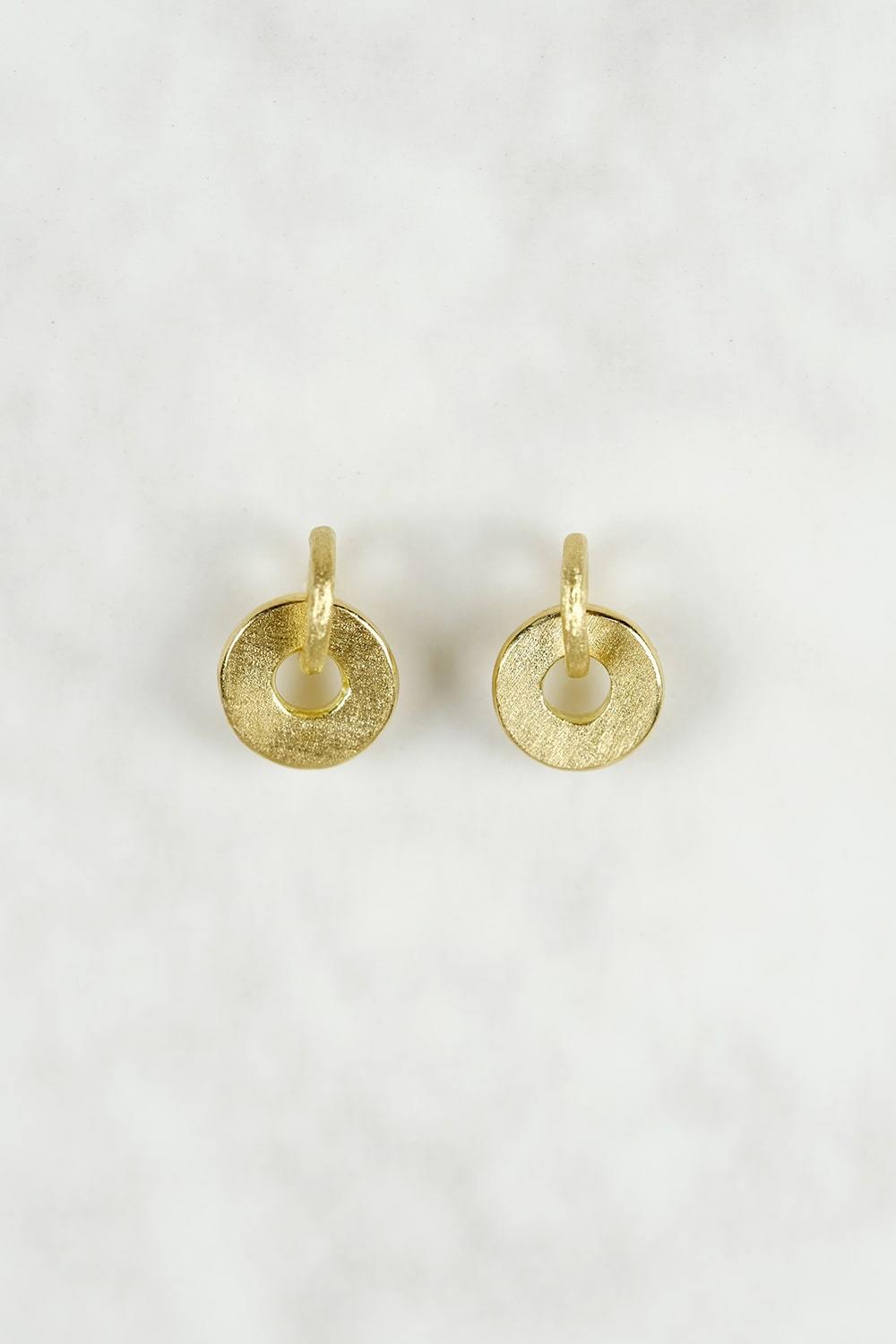 "ay" Full moon earrings-muska jewelry