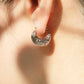 "çiçek" White gold botanical earrings-muska jewelry
