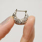 "çiçek" White gold botanical earrings-muska jewelry