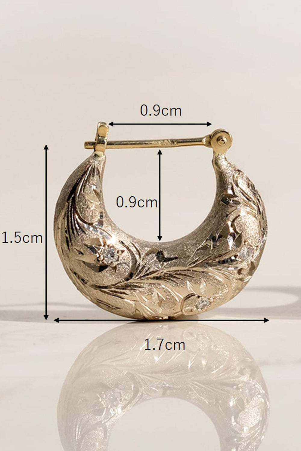 "çiçek" White gold botanical earrings-muska jewelry