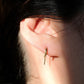 "nar" Botanical engraved earrings-muska jewelry