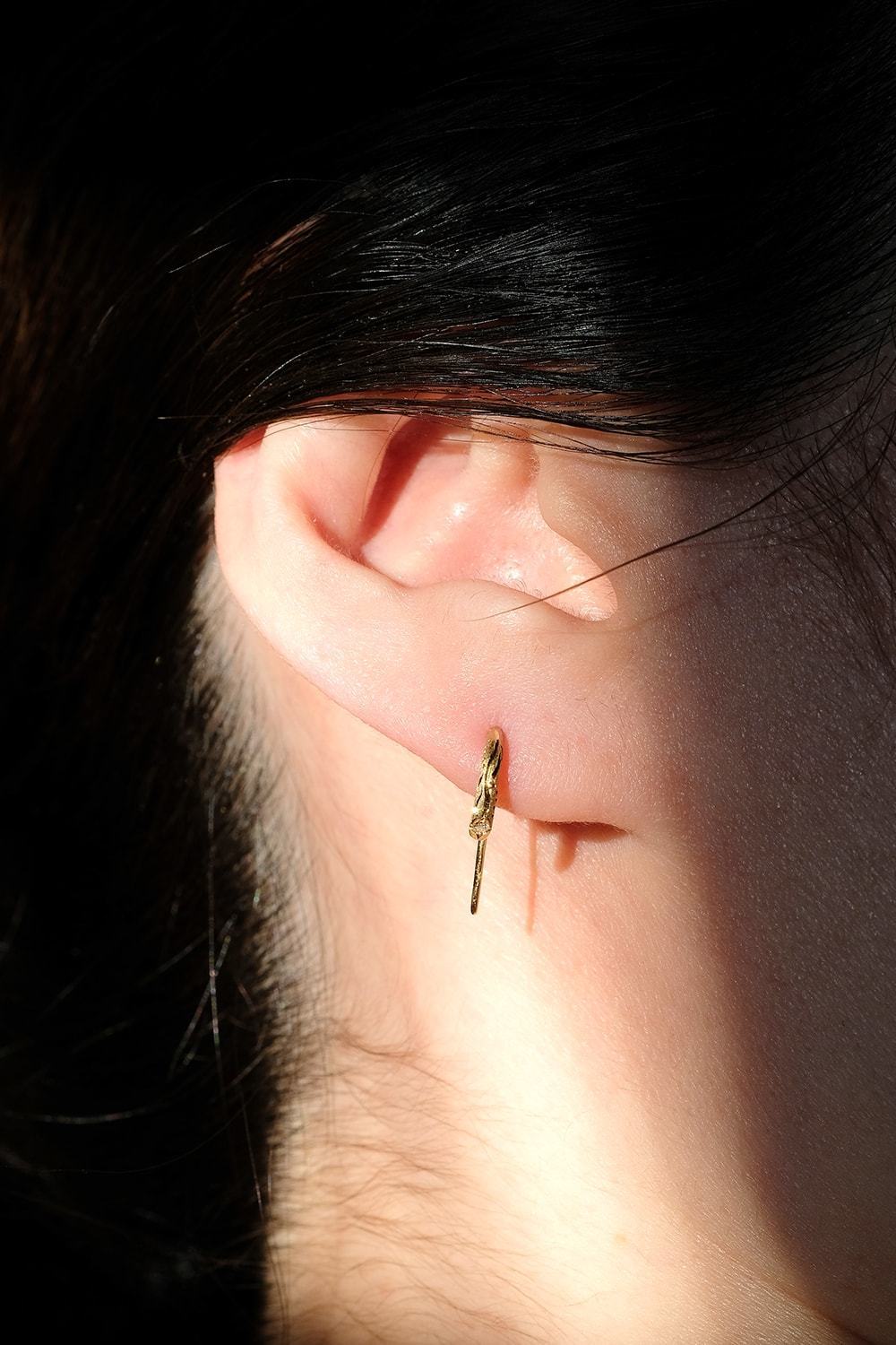 "nar" Botanical engraved earrings-muska jewelry