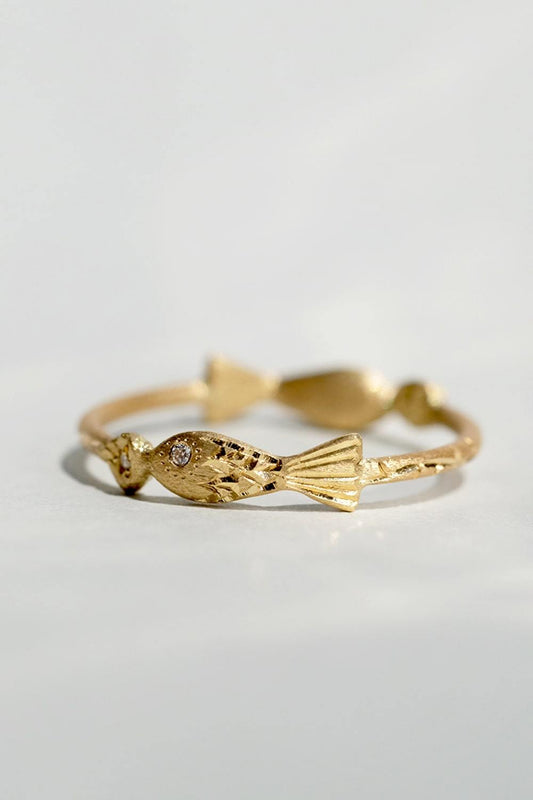 "su" Fish ring-muska jewelry